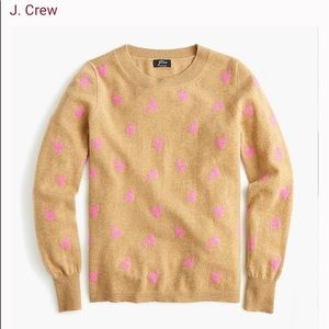 Cashmere JCrew. Beige w/pink cherries.
